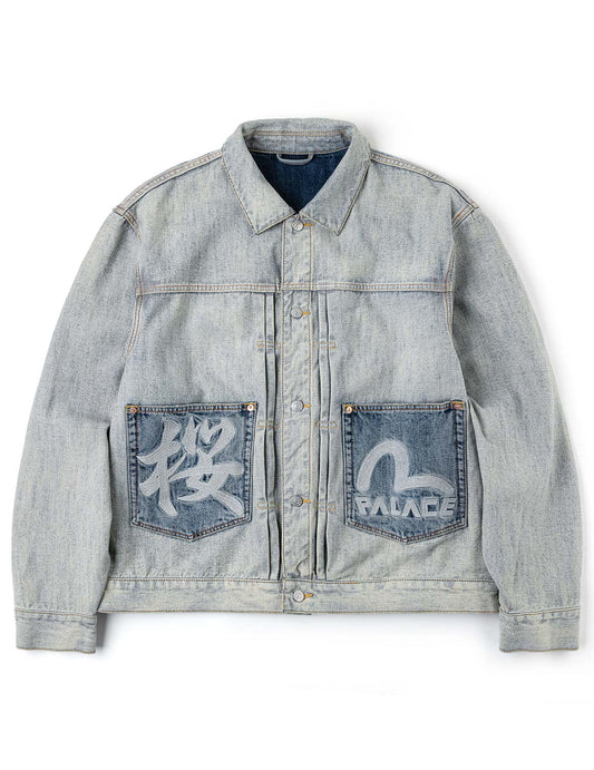 PALACE EVISU Reverse Denim Sakura Selvedge Jacket