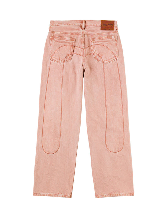 PALACE EVISU Daicock Patchwork Washed Sakura Pink Jeans