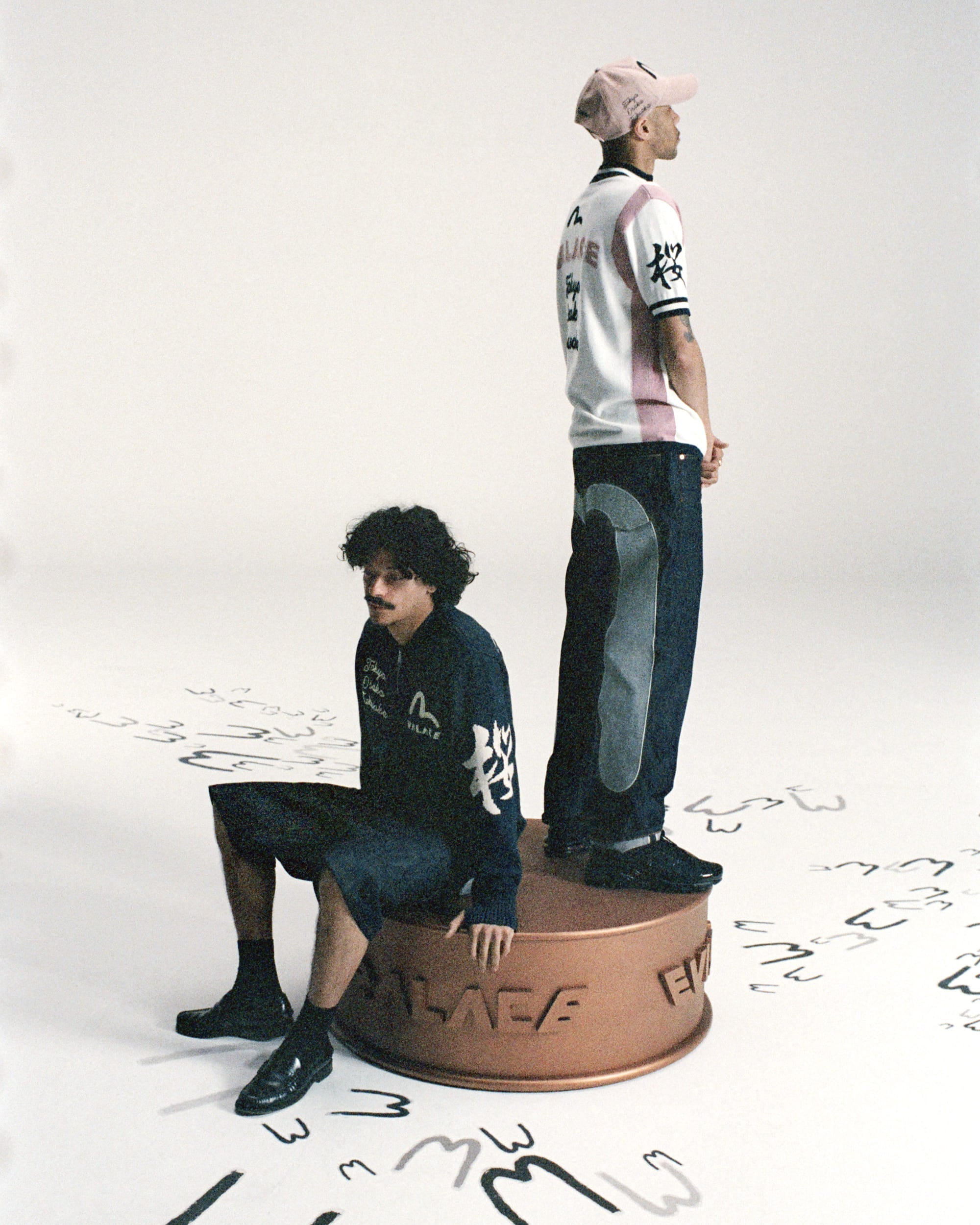 PALACE EVISU Sakura Pink Embroidery Denim Cap